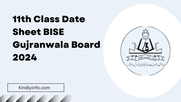 Explore the comprehensive details of the 11th Class 1st Year Date Sheet 2024 BISE Gujranwala Board. Click out now for important exam details.