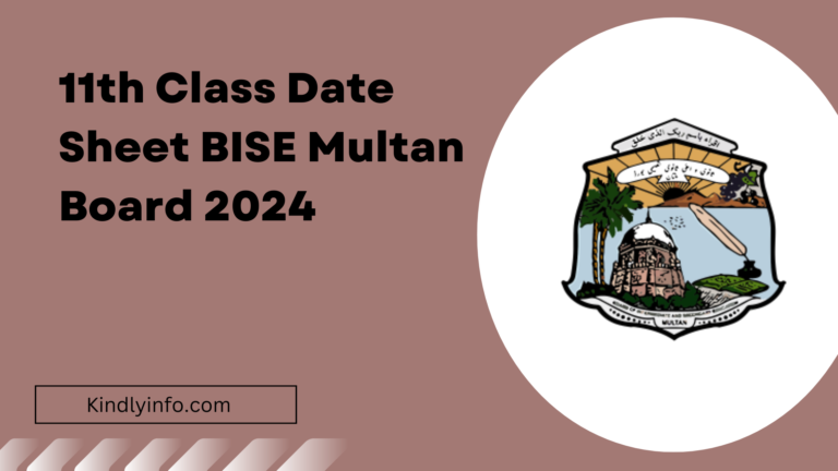 1st Year 11th Class Date Sheet 2024