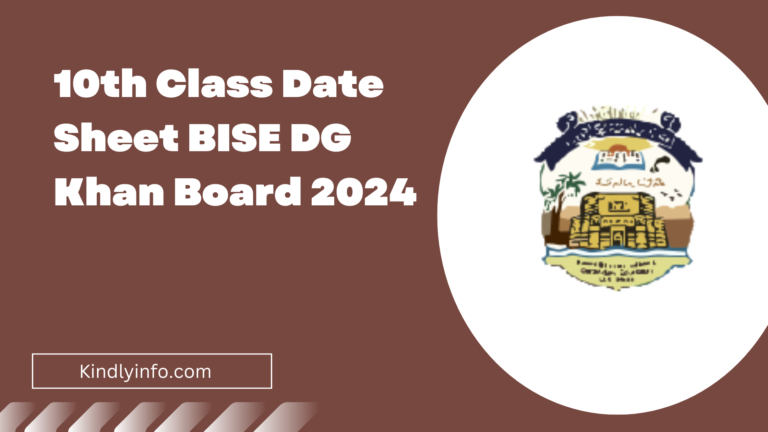 Discover the official Date Sheet for 10th Class exams 2024 under BISE DG Khan Board and plan your study schedule effectively.