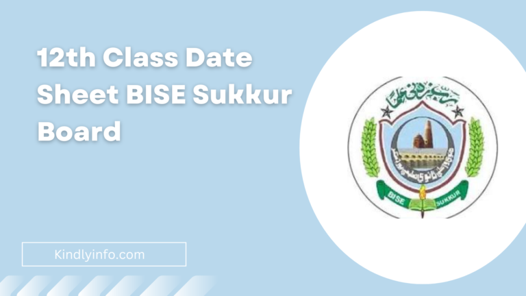 Discover complete details of the 2nd Year 12th Class Date Sheet 2024 BISE Sukkur Board and plan your study schedule effectively.