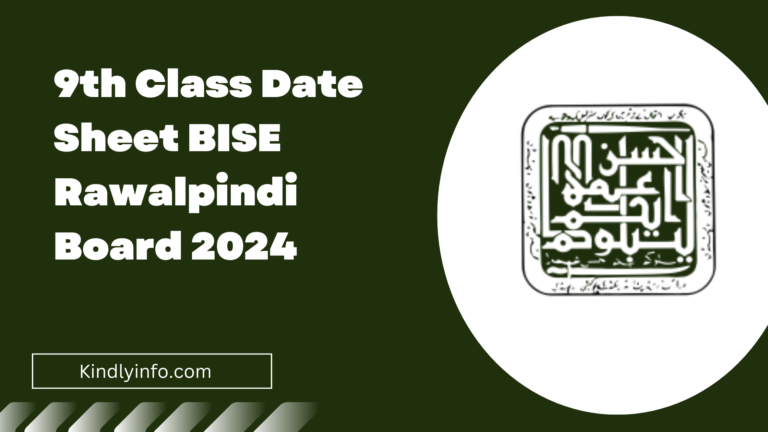 Get the latest updates and details about the 9th Class Date Sheet 2024 for Rawalpindi Board. Plan your studies effectively.