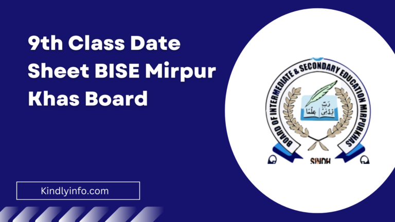 Discover Mirpurkhas Board 9th Class Complete Date Sheet 2024 Stay updated with the latest exam schedule. Click to explore now!